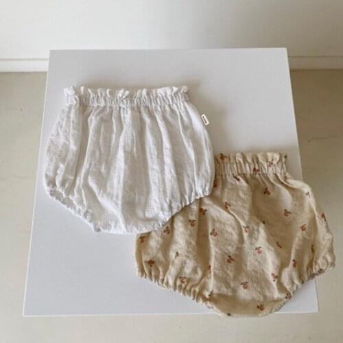 Meonea Baby Girls Toddler Pants 2021 Summer New Fashion Korean Style Floral Flower Printing Casual Shorts 0-2 Years