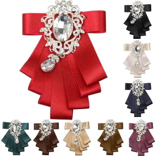 Men Women Bridegroom Bride Bow Tie Wedding Party Dance Ribbon Diamand Neckwear Butterfly Knot Fashion Bow Tie