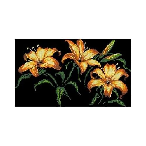7-charivna-lily Cross Stitch Set DIY Kit Embroidery Needlework Craft Packages Cotton Fabric Floss