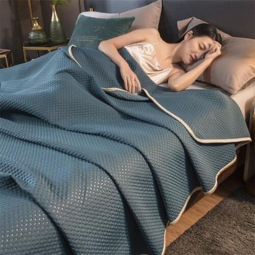 6 Solid Color Summer Cool Bedsheet Bedspreads Plain Summer Sleeping Mat Bedsheet Coverlet Adult Home Sleeping Summer Blanket
