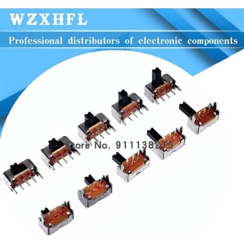 50Pcs SK12D07VG3 SK12D07 VG2/3/4/5/6 Toggle Switch 3PIN 1P2T Slide Switch Handle High 3mm 1P2T Lever Type switch SS12D07G5 3PIN