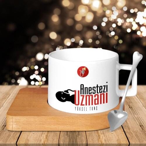 Personalized Professional Anesthesiologist Wood Altlıklı Ceramic Cup