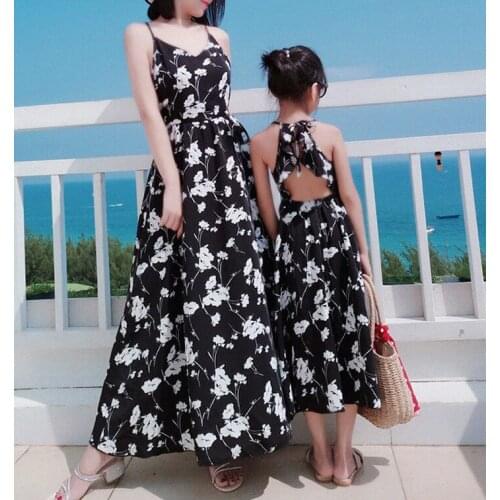 Mother Daughter Dresses Family Matching Outfits Look Mommy and Me Clothes Tank Tassel Mom Mum Baby Women Girls Dress Clothing