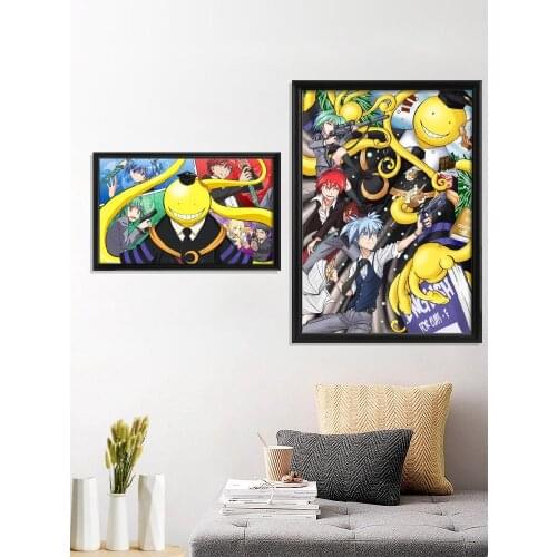 Assassination Cartoon Assassination Classroom Anime Poster Decor Gift Home Wall Stiker Room Prints Art Silk