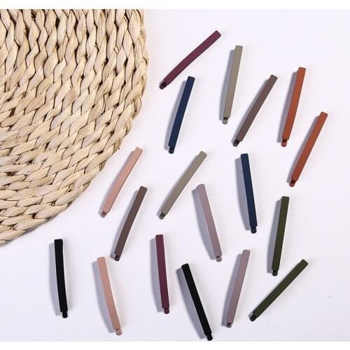 Simple Solid Color Hair Clip Long Clip Japanese and Korean Elegant Bangs Hairpin women Hair Accessories hair clips for women