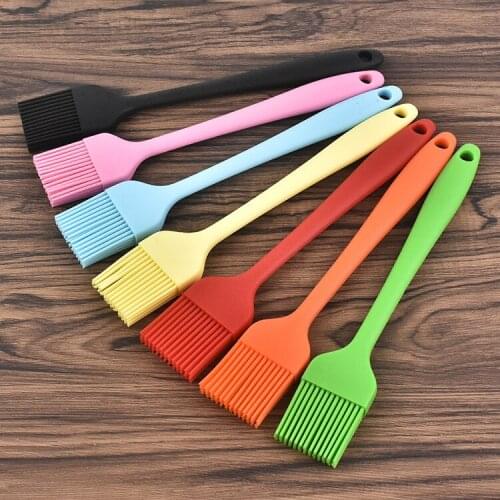 Multi Color Silicone Basting Pastry Brush Oil Brushes For Cake Bread Butter Baking Tools Safety BBQ Brush
