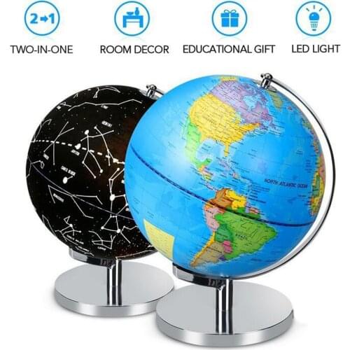 Discovery Educational World Globe LED Constellation Geography Learning Toy