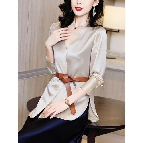 Luxury Acetate Suit Jacket Women Summer OL Casual Solid Color Loose Korean Long-sleeved Top Casual Women Suit