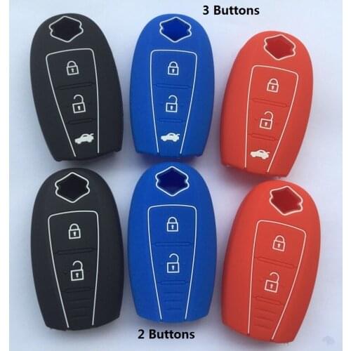 RUNFA AUTO Silicone Shell Key Cover For Suzuki Swift Baleno Maruti Kizashi 2 3 Button Remote Key SX4 S-Cross Ciaz Key Holder