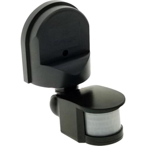 Sensor Switch, 160° Waterproof Adjustable PIR Body Motion Infrared Sensor Detector Light Bulb Switch,Black