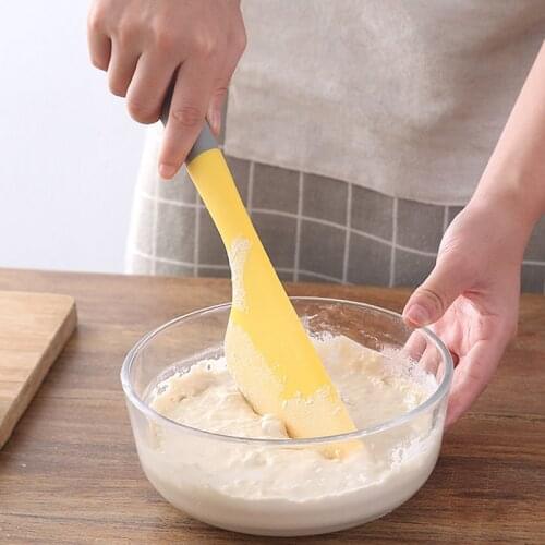 Silicone Cream Scraper Extra Large With Long Handle Baking Scraper Non Stick Heat Resistant Smoother Butter Pastry Cake Tools
