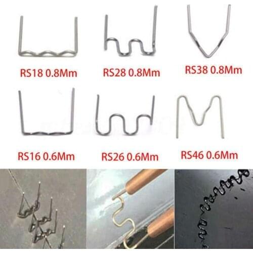 100Pcs/Set Car Bumper Welding Nail Stainless Steel Staples For Plastic Welder Machine Welding Wire Patch Hot Melt Repair Tools