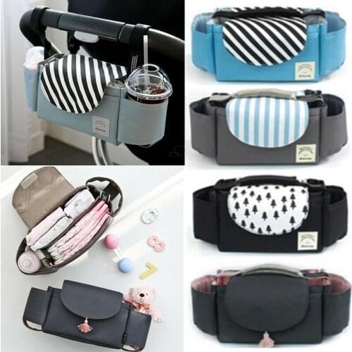 Universal Baby Stroller Organiser Mummy Diaper Bag Baby Stroller Pram Pushchair Bottle Cup Holder Multifunction Stroller Accesso