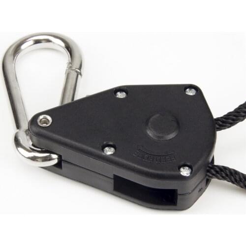 1/8" Rope Ratchet 2 pieces 1 pack Heavy Duty Reflector Grow Light Adjustable Hangers Light Lifters for HPS LED Grow Lamp Panel