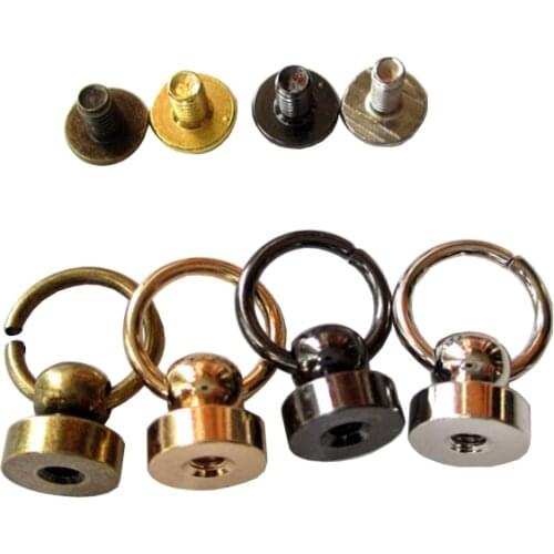 XUNZHE 20PC Phone Shell Rivets Button Stud Screw Nail Rivet Screw Back Leather Belt for Sewing Handmade DIY Accessories Material