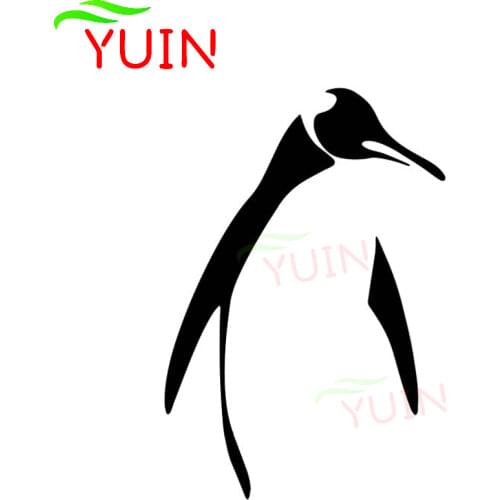 Penguin Simple Car Trunk Decoration Fashion Sticker Personality PVC Waterproof Sunscreen Decal Black/White/Red/Laser/Silver