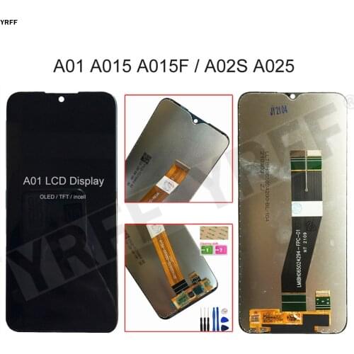 For Samsung Galaxy A01 A02s A015 A015F A025 LCD Display With Touch Screen Digitizer Assembly Repair Parts OLED TFT Good Quality