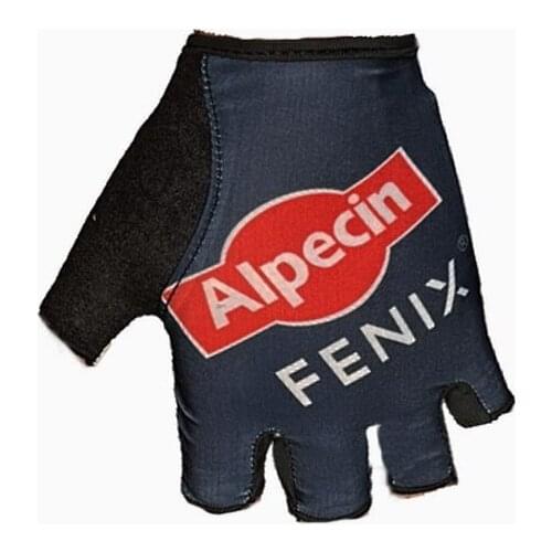 2021 ALPECIN FENIX TEAM One Pair Half Finger Cycling Jersey Gloves MTB Road Mountain Bike Bicycle Gel Gloves