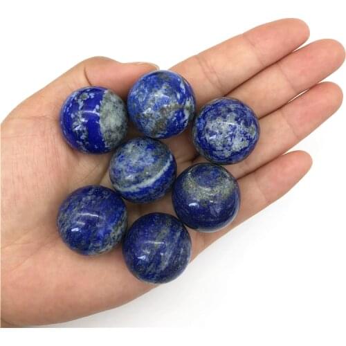 24-26mm Natural Lapis Lazuli Stone Ball Blue Quartz Crystal Sphere Stone Healing Decor Natural Quartz Crystals 1PC