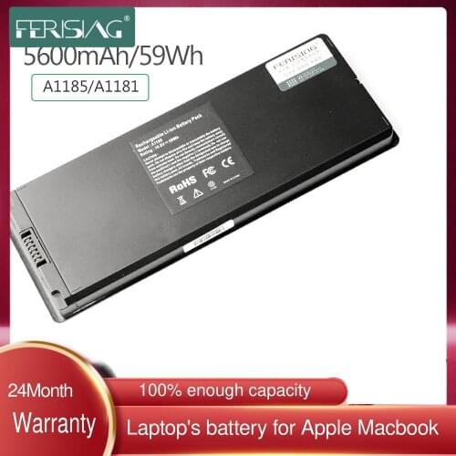 FERISING Original A1185 A1181 Laptop battery For Apple Macbook 13" MAC A1185 A1181 MA566FE/A MB881LL/A 59Wh MA472 MA472B/A MA701