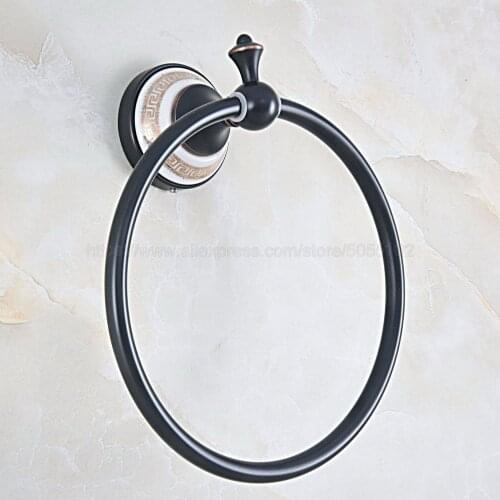 Towel Rings Wall Mounted Towel Holder Towel Ring Oil Rubbed Bronze Finish Bathroom Accessories zba715