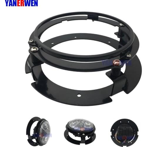 Motorcycle Bracket 5 3/4" Headlight Bracket 5.75 Inch Round Headlight Mounting Bracket 5 3/4" Ring Mount Brackets For Motorcycle