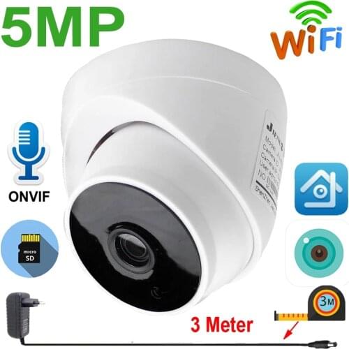 ICSee 5MP IP Camera Wireless Security Surveillance Audio Night Vision Dome Wifi Home Cam Rectangular Light Array Xmeye JIENUO