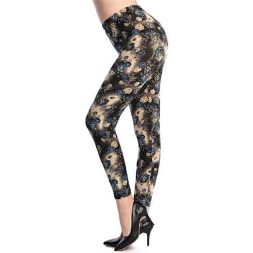 VISNXGI Fitness Leggings Pants Push Up Workout Bodybuilding High Waist Leopard Print Graffiti Cartoon Bottom Flowers Clothes