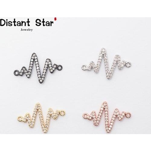 Copper Exquisite Miniature P Jewelry Connector Bracelet Necklace Connector Jewelry Making DIY Craft Punching Zigzag