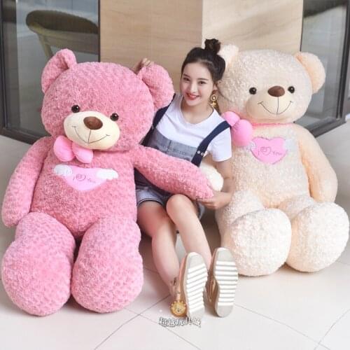 Huge 160cm stuufed plush toy i love you teddy bear plush toy soft doll hugging pillow Christmas gift h0194