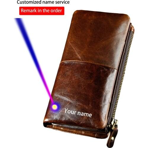 Original leather Men Famous Brand Fashion Businee Card Case Holder Casual Checkbook Snap Wallet Designer Purse Phone Case 1029-c