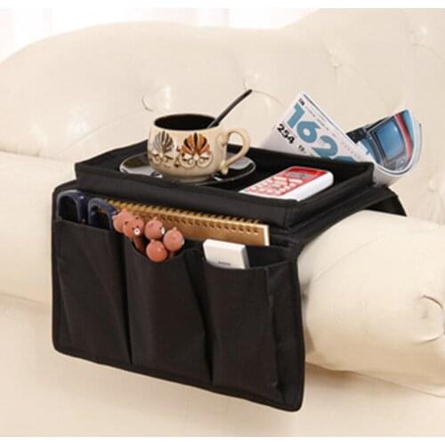 Sofa Armrest Organizer Remote Controllers Armchair Hanging Storage Bag with 4 Pockets Armrest for Sofa Tv Remote Controllers