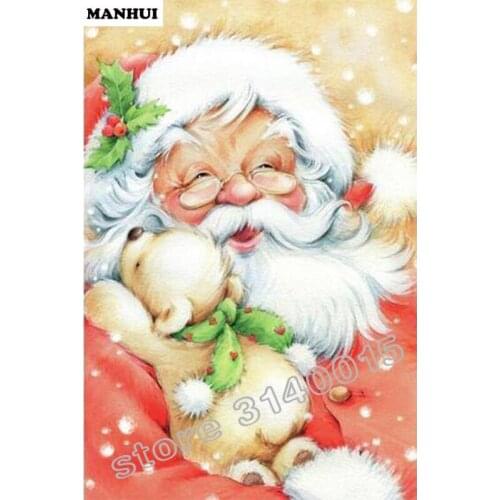Full Square Diamond 5D DIY Diamond Painting Santa Claus Embroidery Cross Stitch Rhinestone Mosaic Painting Home Decor ABC010