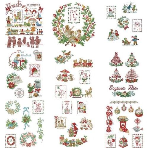 Christmas series cartoon patterns Counted Cross Stitch 11CT 14CT 18CT DIY Chinese Cross Stitch Kit Embroidery Needlework Set
