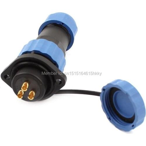 SD20 20mm 3 Pin Flange Waterproof Aviation Connector Plug Socket Straight IP68