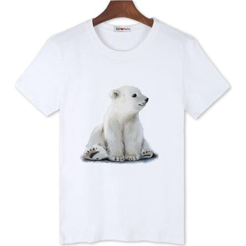 BGtomato Super cute Polar bear summer tshirt for men hot sale good quality casual tops brand new casual t-shirt men