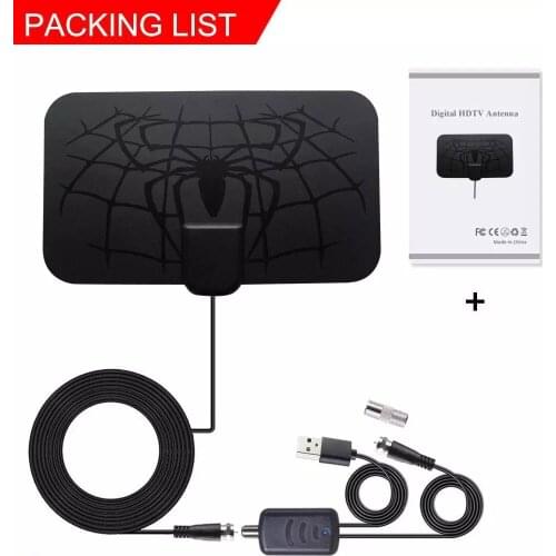 Indoor 1500 Miles Digital Antena TV Aerial Amplified HDTV Antenna 4K DVB-T2 Freeview isdb-tb Local Channel Broadcast
