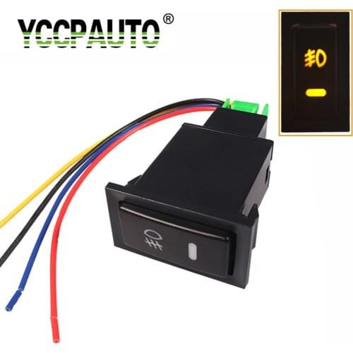 YCCPAUTO 1Pcs 5-Pin ON-OFF Button For Toyota Corolla Camry Vios Highlander Prius Fog Light Switch 4 Connect Wire 12V