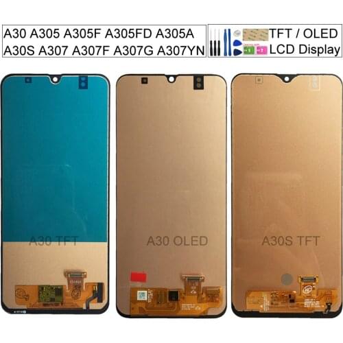For Samsung Galaxy A30 A305 A305F A305FD A305A LCD For samsung A30S A307 A307F A307G Lcd Display Touch Screen Digitizer Assembly
