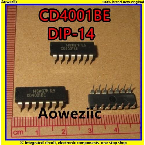10Pcs/Lot CD4001BE CD4001 4001 DIP-14 CMOS NOR Gates IC New