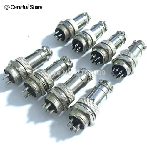 GX16 Aviation Plug Socket Male & Female Wire Panel Metal Connector 16mm GX16-2/3/4/5/6/7/8/9/10 Pin Aeronautical Socket Plug 2P