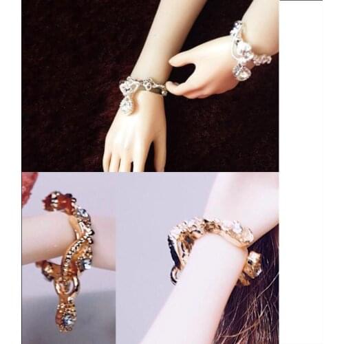 In stock 1:6 female soldier crystal bracelet bracelet clothing accessories suitable for 12-inch female models dolls