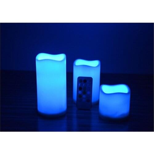 COLORFUL led 18 keys remote control electronic candle timing Features led Wedding Layout Props Creative Wave mouth candle light