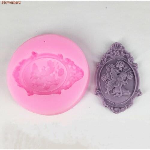 Flower Faerie Handmade DIY Silicone Soap Mold Soap Making 3D Oval Soap Mould Kitchen Bakeware Cake Decoraing Tools