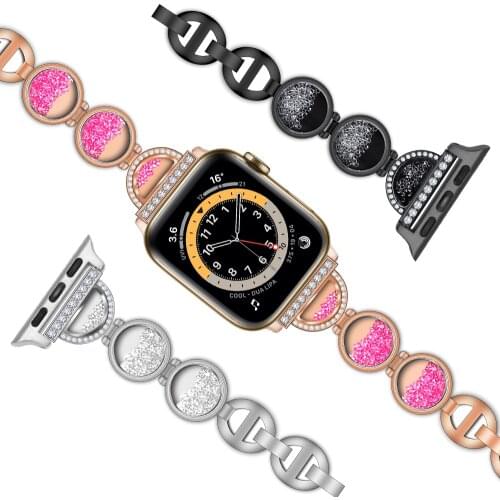For Apple Watch Band 40mm 44mm 38mm 42mm Bling Jewelry strap for iwatch SE apple watch 6 5 4 3 bands women Girls luxury bracelet
