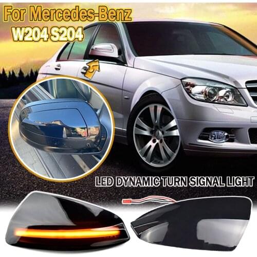 Smoked LED Dynamic Turn Light For Benz C Class W204 S204 07-14 Viano Vito Bus W639 Side Mirror Indicator Sequential Light