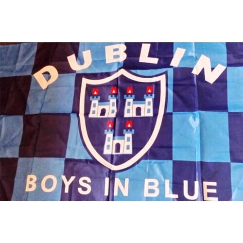 County Dublin Irish State County Flag 3x5FT banner 100D 150X90CM Polyester brass grommets custom flag