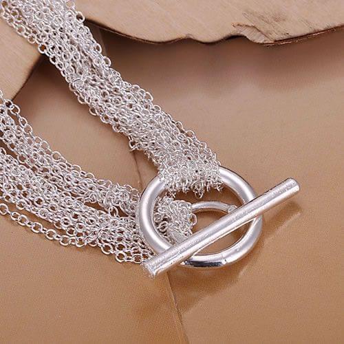 KN-H029 Wholesale Silver Color Bracelet For Ladies 925 Free Shipping Factory Price Fashion Jewelry Web Bracelet /auqajlxa