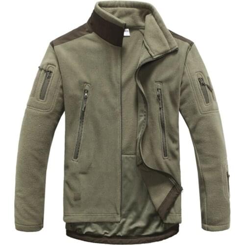 Winter Thermal Fleece Tactical Jackets Men Outdoor Sports Softshell Army Military Windproof Coats Camping Hiking Hunting Jacket