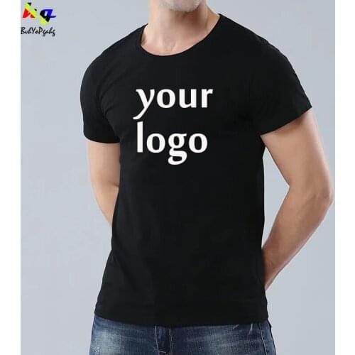 Customized logo T-shirt new mens and womens short-sleeved fashion tops printed logo or picture team name advertising shirt